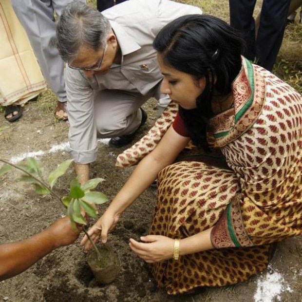 Tree Plantation with Honorable DM of Haridwar