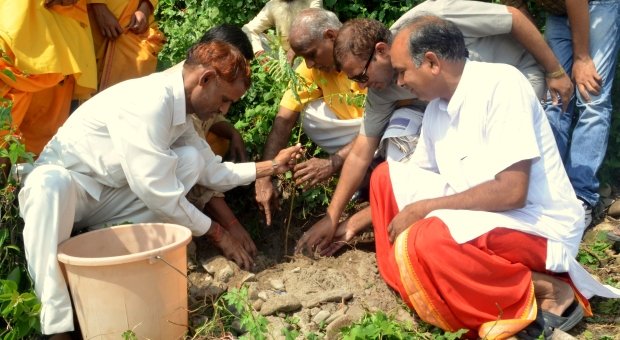 Tree Plantation by Ganga Action Parivar Volunteers